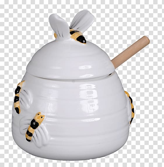 Bee Rum Swizzle Cream tea Honeypot, bee transparent background PNG clipart