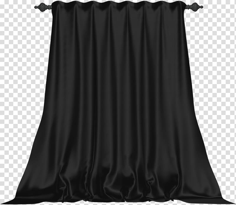 Curtain Black White Dress, Black curtains transparent background PNG clipart