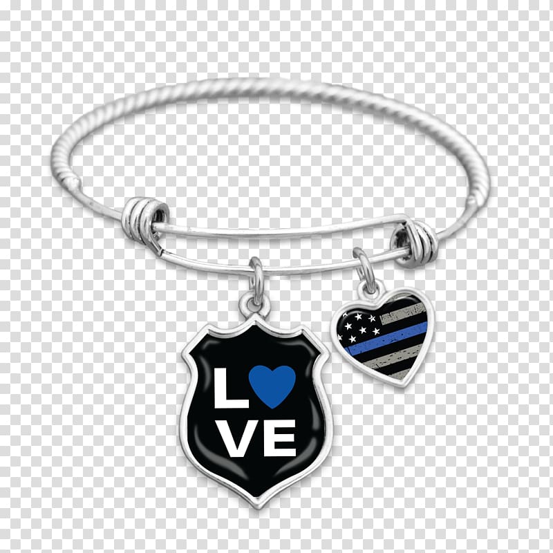 Charm bracelet Thin Blue Line Charms & Pendants Police officer, police line transparent background PNG clipart
