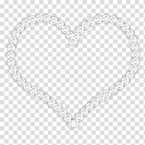 Right border of heart Necklace , heart transparent background PNG clipart