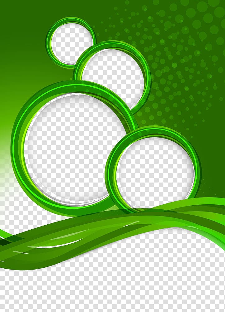 green circular frame transparent background PNG clipart