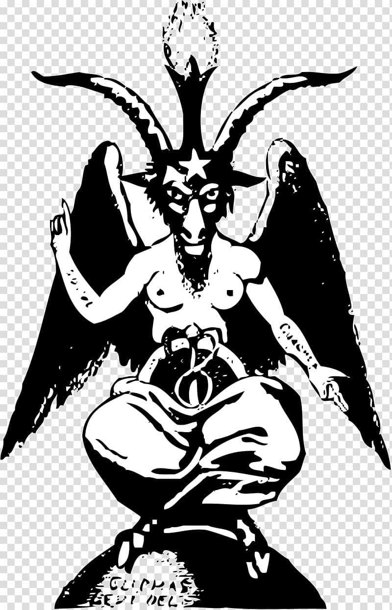 demon illustration, Baphomet Theistic Satanism Church of Satan Symbol, satan transparent background PNG clipart