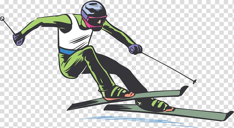 Ski pole Skiing, Skiing man transparent background PNG clipart