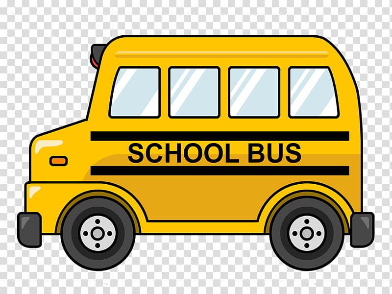 School bus yellow , Animated Bus transparent background PNG clipart