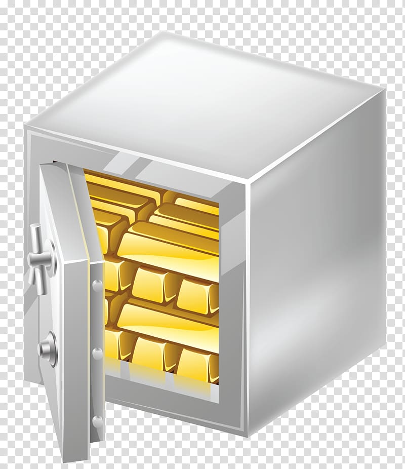 gray metal safe filled with gold illustration, Portable Document Format Safety Computer file, Safe with Gold transparent background PNG clipart