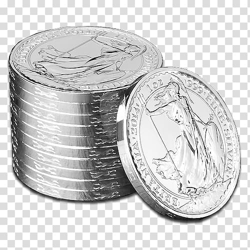 Silver Coin Royal Mint Perth Mint Britannia, silver transparent background PNG clipart