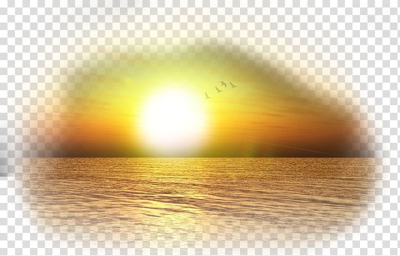 body of water, Sunlight Energy Yellow , Sunrise at sea landscape transparent background PNG clipart