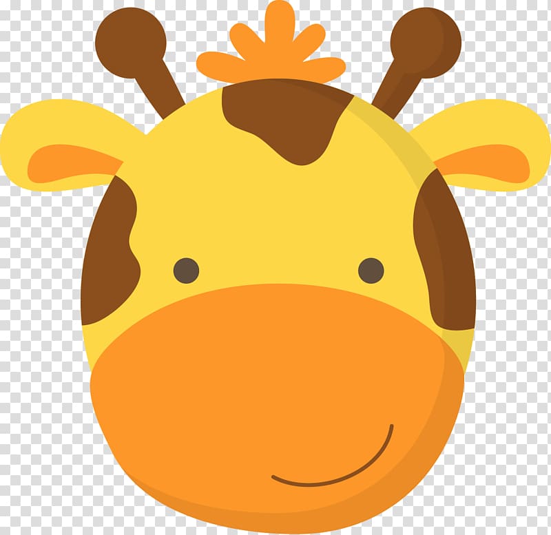 yellow giraffe head illustration, Giraffe Diaper Cake Infant , safari transparent background PNG clipart