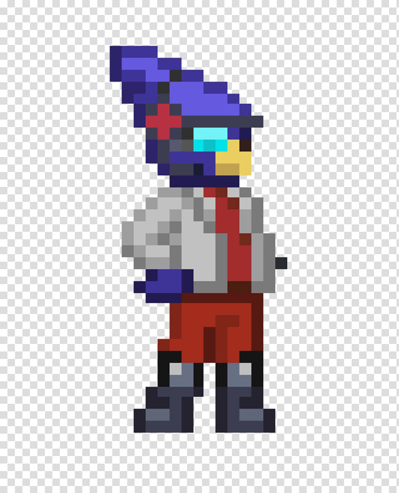 Starbound Pixel art Falco Lombardi Star Fox, Skin problem transparent background PNG clipart