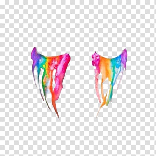 two splash artworks, Rainbow Light Eye, rainbow transparent background PNG clipart