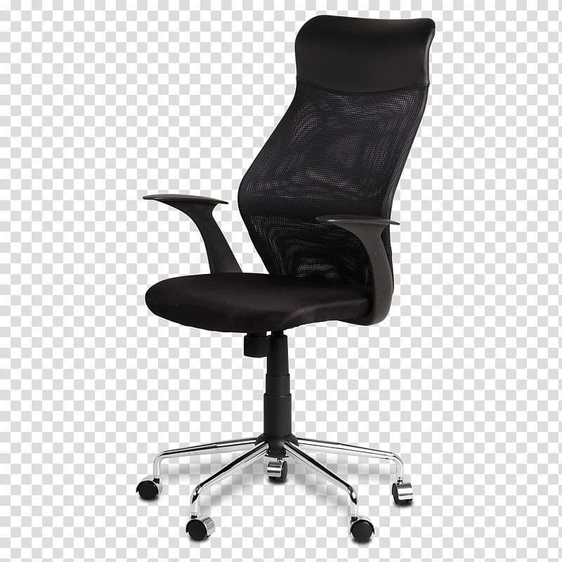 Office & Desk Chairs Kancelářské křeslo Black Wing chair, ergonomically correct back rests transparent background PNG clipart