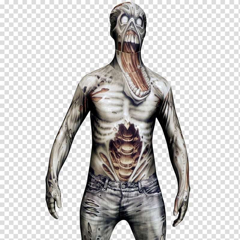 Morphsuits Costume party Zombie, suit transparent background PNG clipart