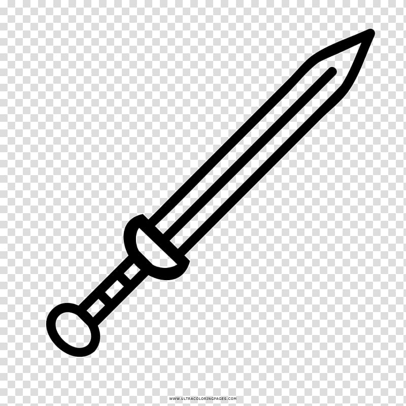 Drawing Coloring book Gladius Sword Spear, Sword transparent background PNG clipart