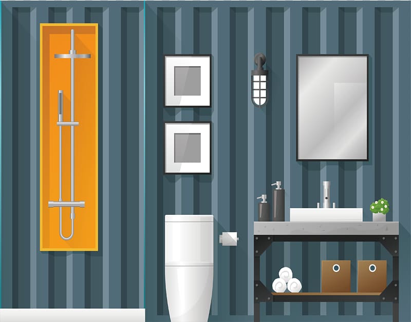 Modern Bathroom Toilet Interior Design Services, Toilet decoration design transparent background PNG clipart