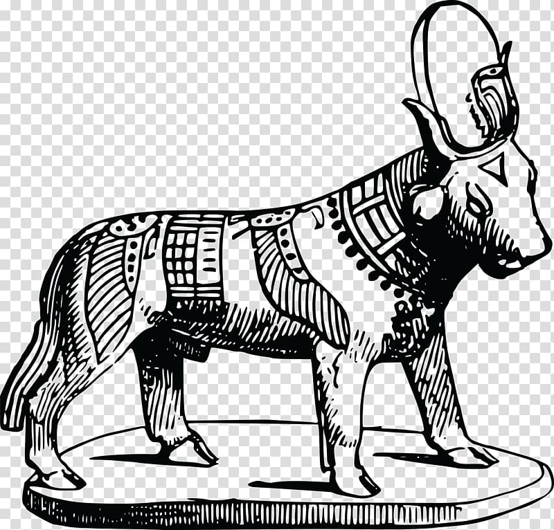 Ancient Egyptian deities Sacred bull Apis Egyptian mythology, bull transparent background PNG clipart