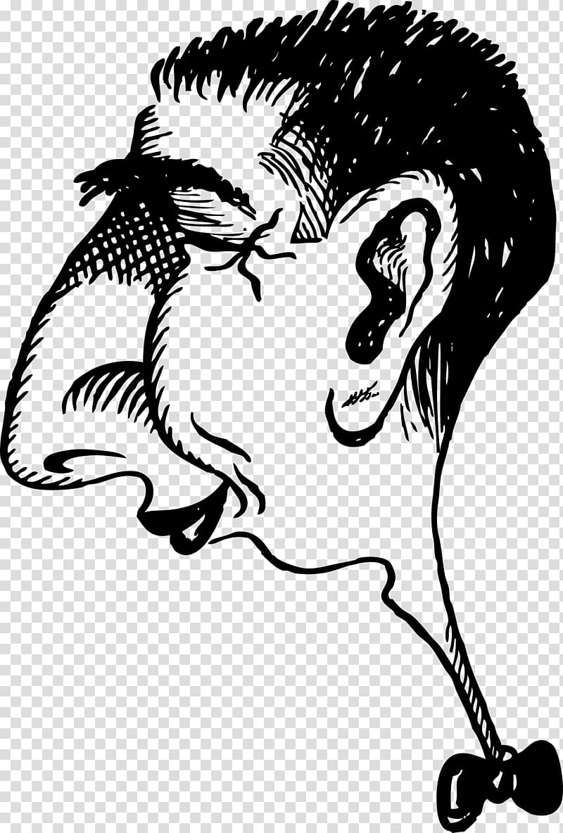 Drawing Exaggeration Line art Caricature, exaggeration transparent background PNG clipart
