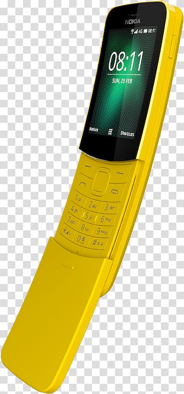 Feature phone Nokia 8110 4G Mobile World Congress Nokia 6, smartphone transparent background PNG clipart