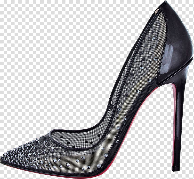 Court shoe High-heeled footwear Rhinestone Ballet flat, Louboutin transparent background PNG clipart