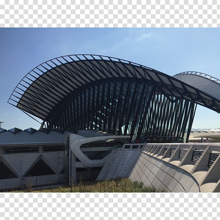 Gare de Lyon Saint-Exupéry Architecture Facade Steel, building transparent background PNG clipart