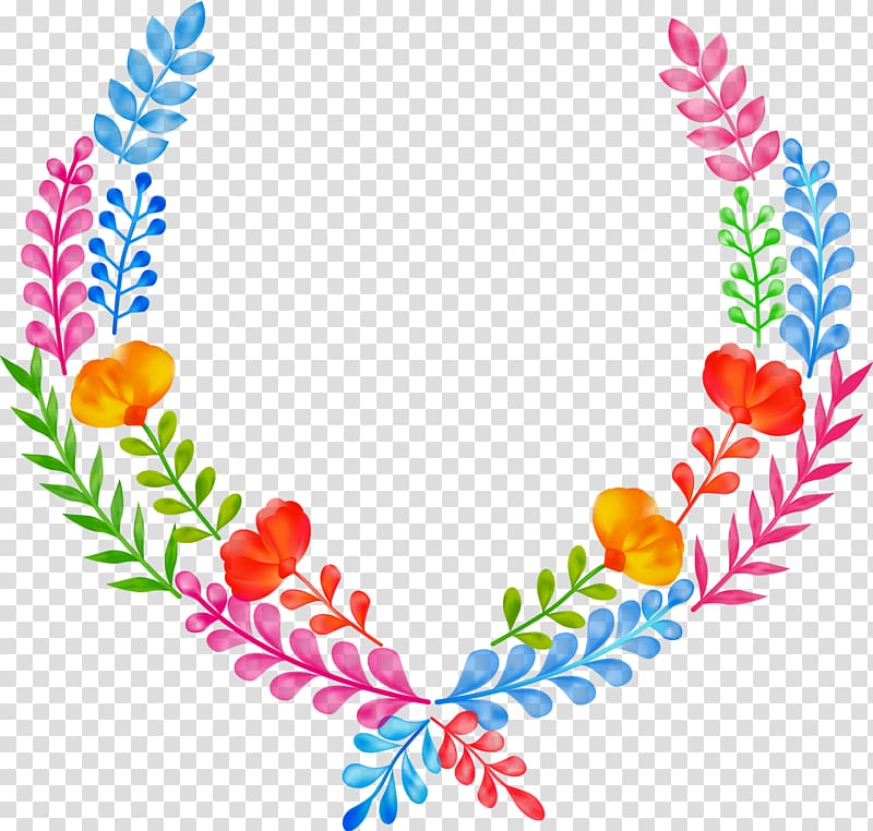 multicolored fern flower wreath , Wedding invitation Birthday Greeting & Note Cards, Wheat badge transparent background PNG clipart