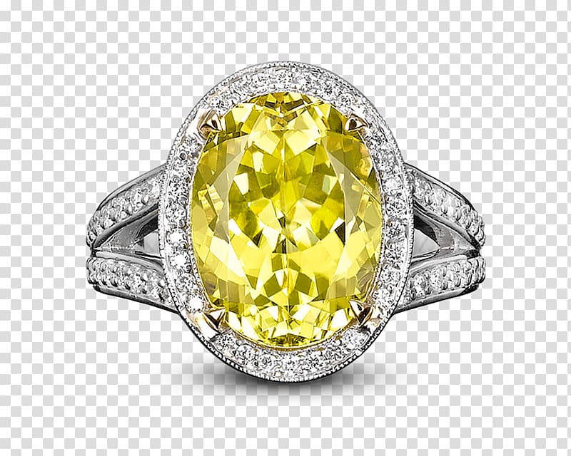 Earring Yellow Tourmaline Carat, ring transparent background PNG clipart