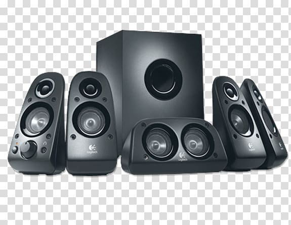 Logitech Z506 5.1 surround sound Loudspeaker Computer speakers, Speaker Surround transparent background PNG clipart