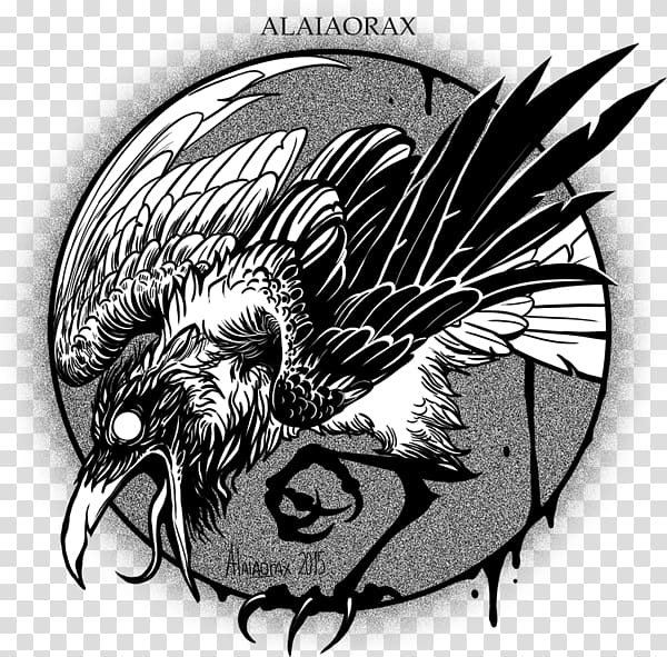 Common raven Tattoo artist Crow Bird, crow tattoo transparent background PNG clipart