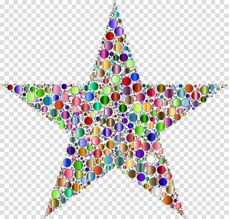 Tree-topper Color Star of Bethlehem Light, colourful background transparent background PNG clipart