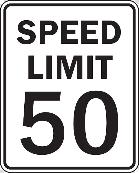 Speed limit Traffic sign Warning sign , Number 50 transparent background PNG clipart