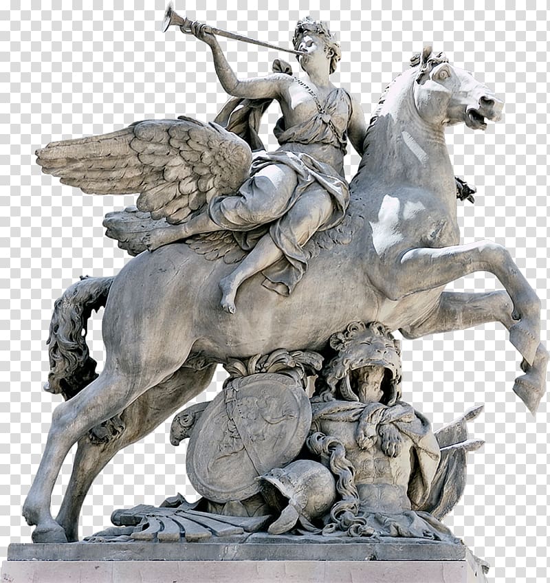 Horse Statue Classical sculpture Art, Boy on horseback transparent background PNG clipart