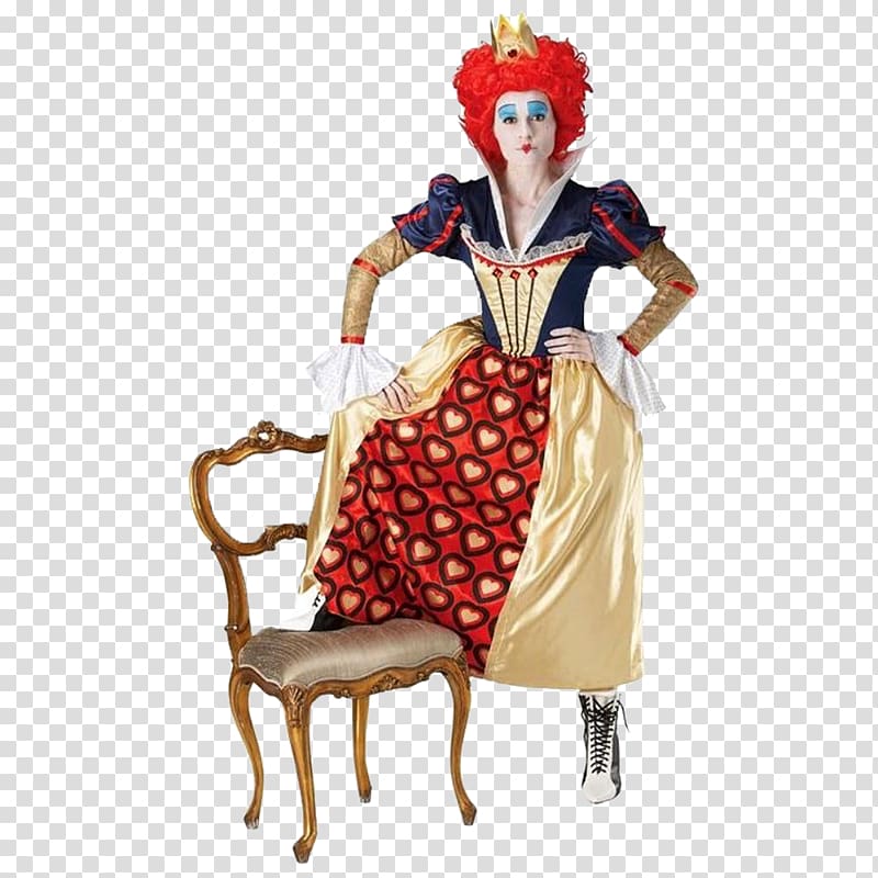 Red Queen Queen of Hearts The Mad Hatter Alice in Wonderland Costume, alice in wonderland transparent background PNG clipart