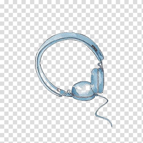 Headphones Blue Digital data, Blue Headphones transparent background PNG clipart