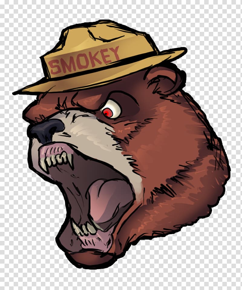 Smokey Bear American black bear Ad Council, angry Bear transparent background PNG clipart