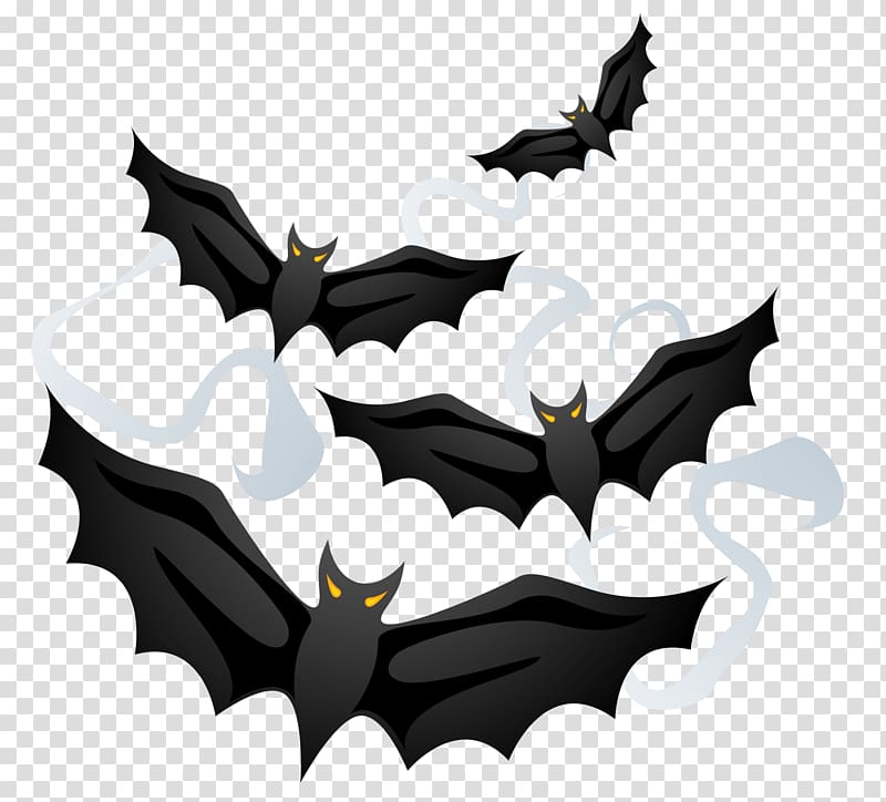 four black bats illustration, Bat Papua New Guinea Black flying fox Large flying fox, Halloween Creepy Bats transparent background PNG clipart