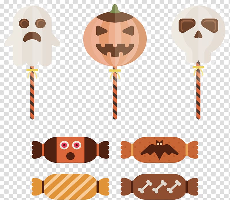 Candy Halloween Computer file, Funny Halloween candy transparent background PNG clipart