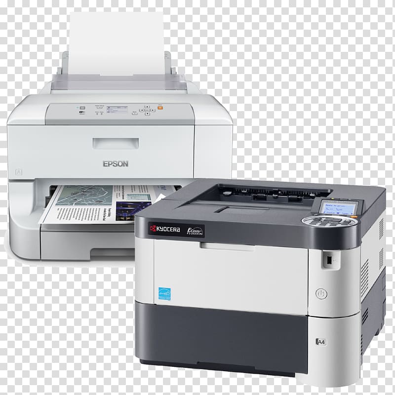 Kyocera Multi-function printer Hewlett-Packard Inkjet printing, printer transparent background PNG clipart