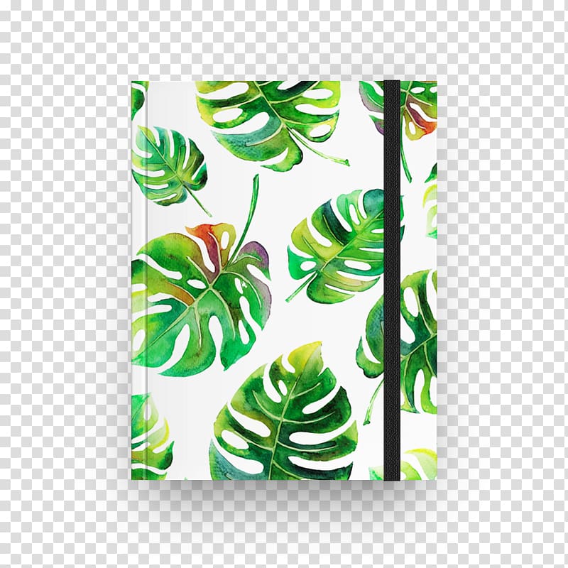 Leaf Adhesive Notebook Rectangle, posters decorative palm leaves transparent background PNG clipart