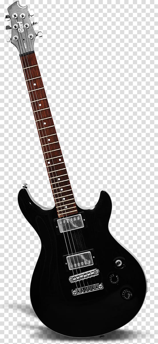 Electric guitar Acoustic guitar, Black guitar transparent background PNG clipart