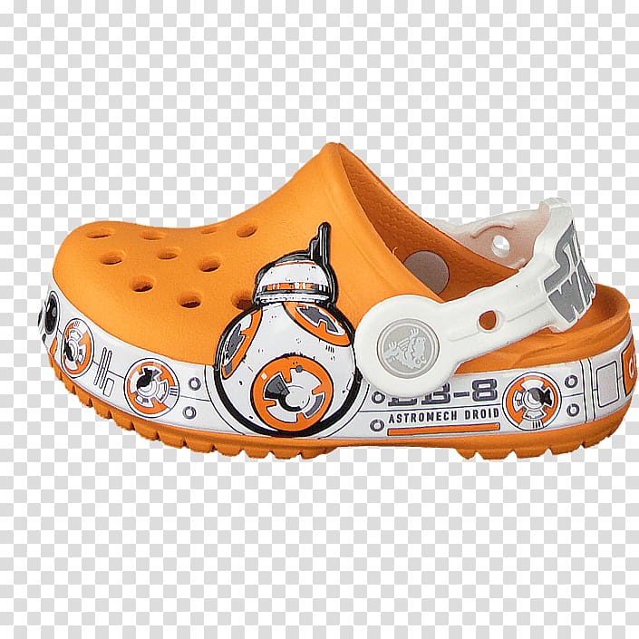 Shoe Slipper Sandal Kids Crocband Star Wars BB8 Clogs Orange Crocs CB Star Wars Hero Clog, sandal transparent background PNG clipart