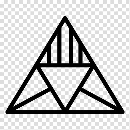 Triforce Princess Zelda Logo, geometric shapes transparent background PNG clipart