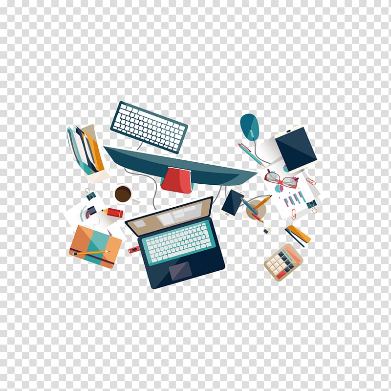 Table Office Desk, computer office elements transparent background PNG clipart