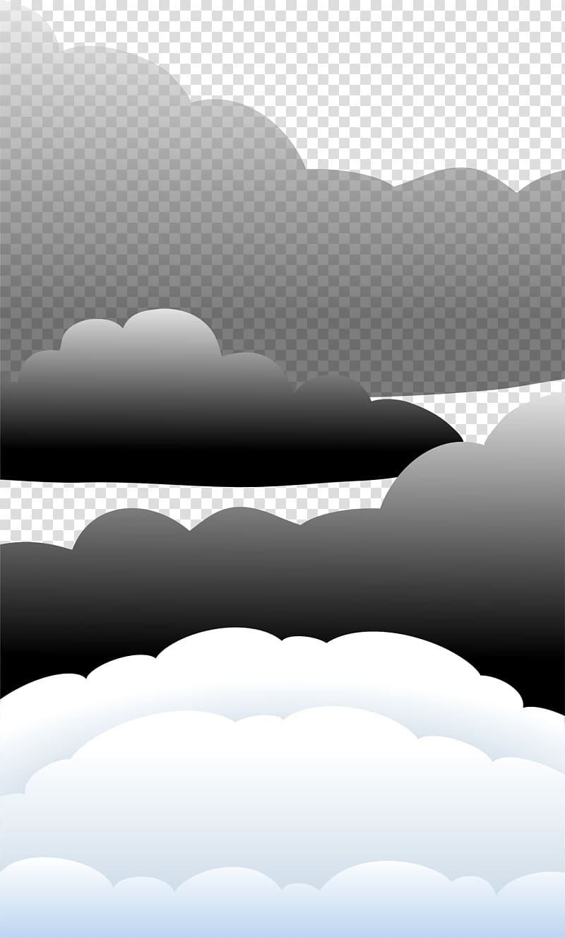 Cloud ArtWorks, Hand painted black clouds and clouds transparent background PNG clipart