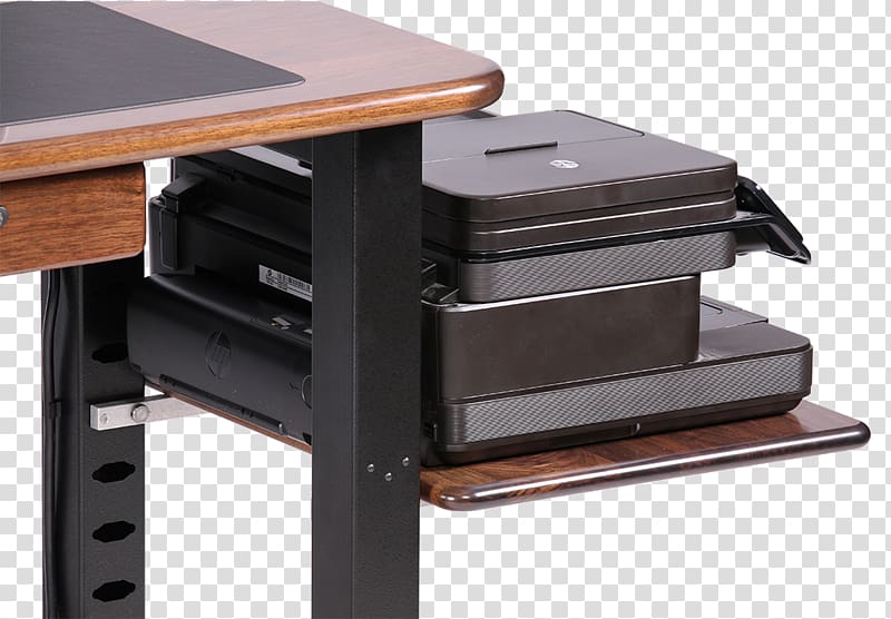 Desk Table Computer Printer Office, desk accessories transparent background PNG clipart