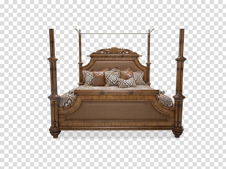 Bed frame Canopy bed Antique, Canopy Bed transparent background PNG clipart