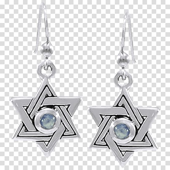Earring Silver Body Jewellery Gemstone, seal of solomon transparent background PNG clipart
