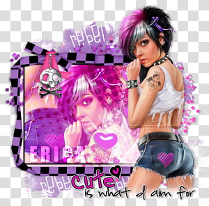 Hair coloring Black hair Advertising montage Album cover, Bossy transparent background PNG clipart thumbnail