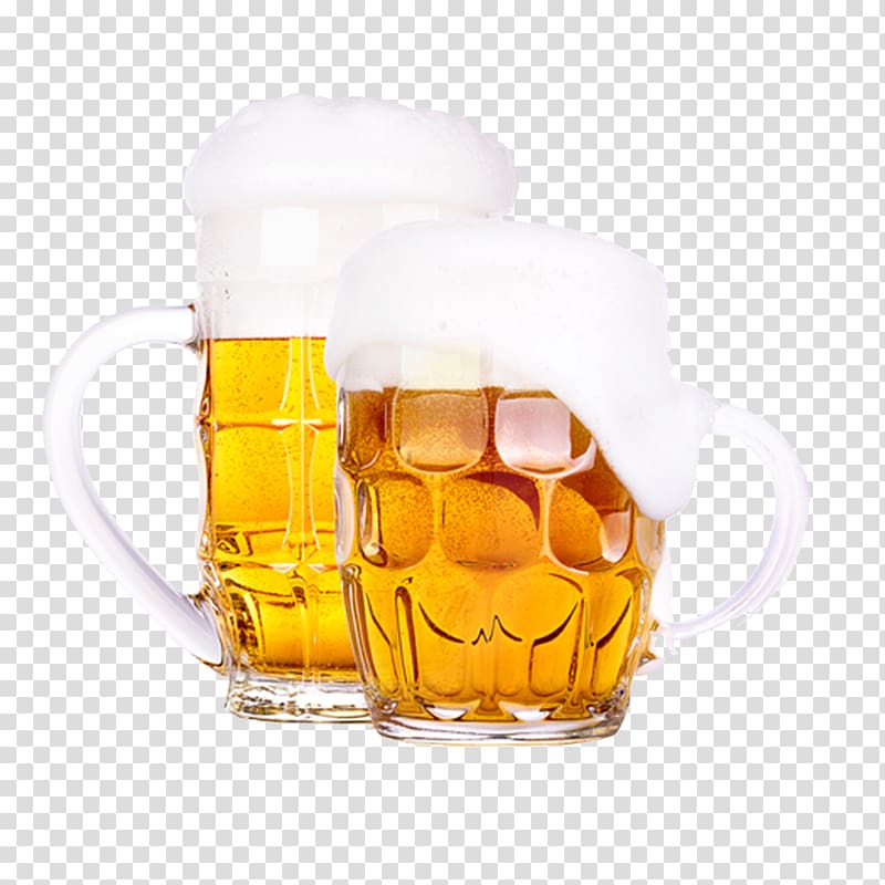 Beer glassware Hamburger , Creative beer transparent background PNG clipart