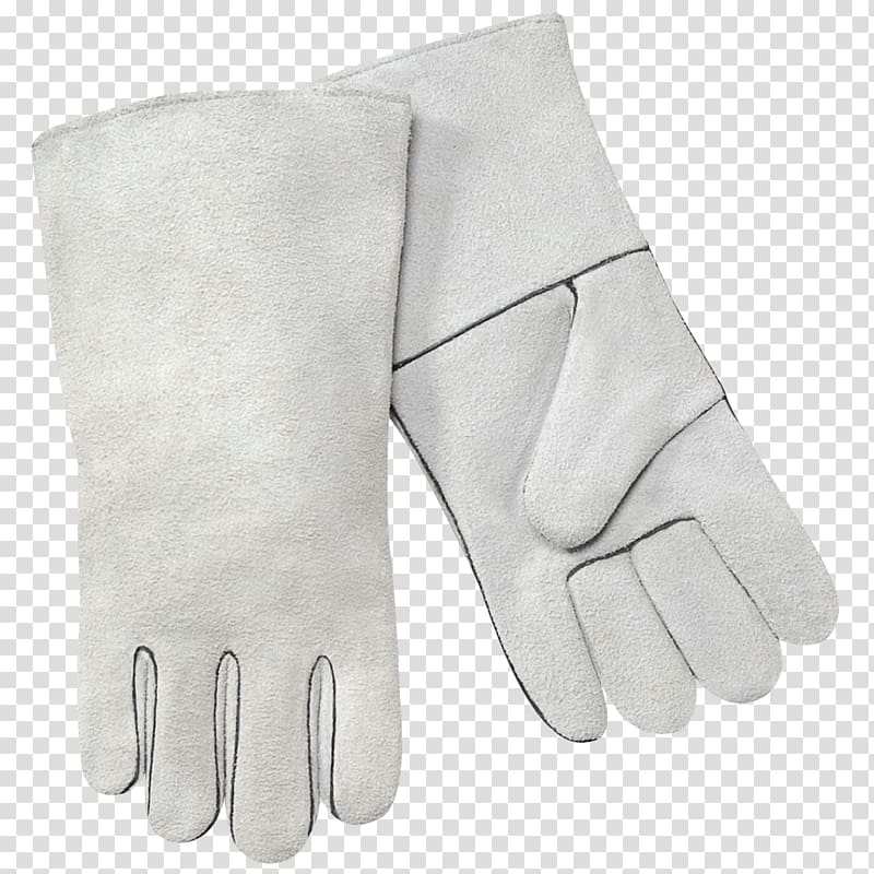 Glove Gas tungsten arc welding Welder Leather, Split Leaf transparent background PNG clipart