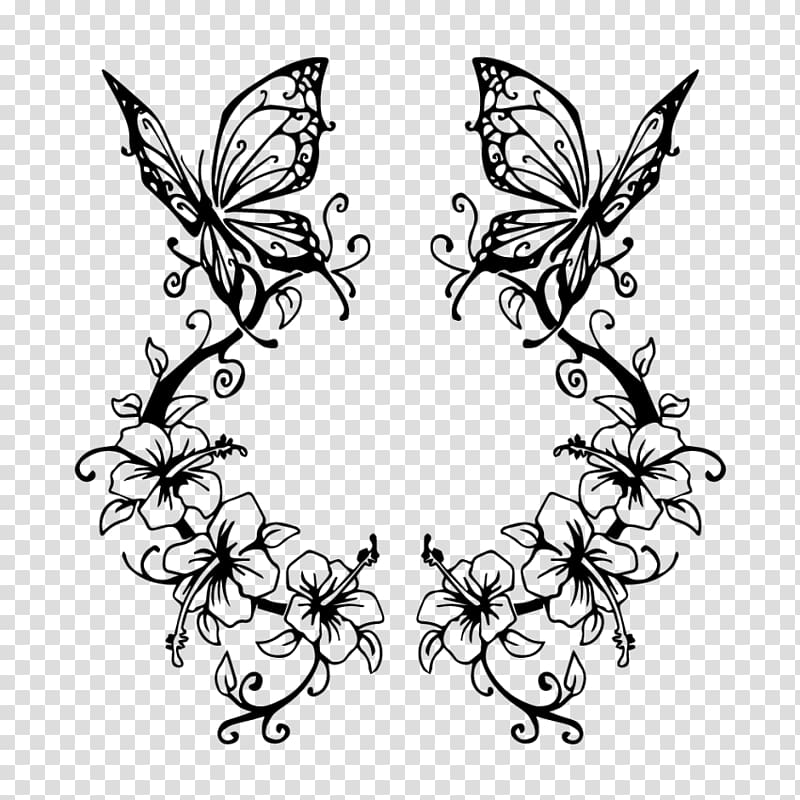 Tattoo Butterfly Drawing Flash Cover-up, butterfly transparent background PNG clipart