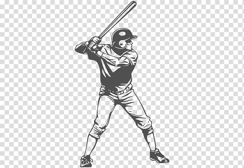 Baseball Bats Batter Batting Baseball player, wall decal transparent background PNG clipart